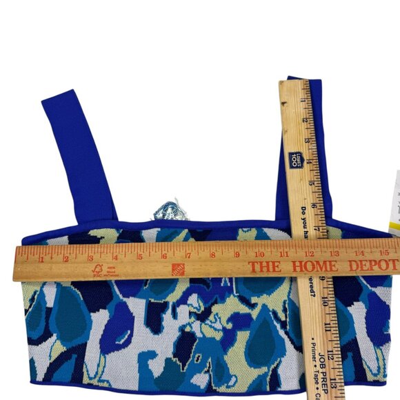 STAUD Multicolor Abstract Knit Cropped Tank Top SZ:M NWT | Jacquard Knit - Picture 5 of 8